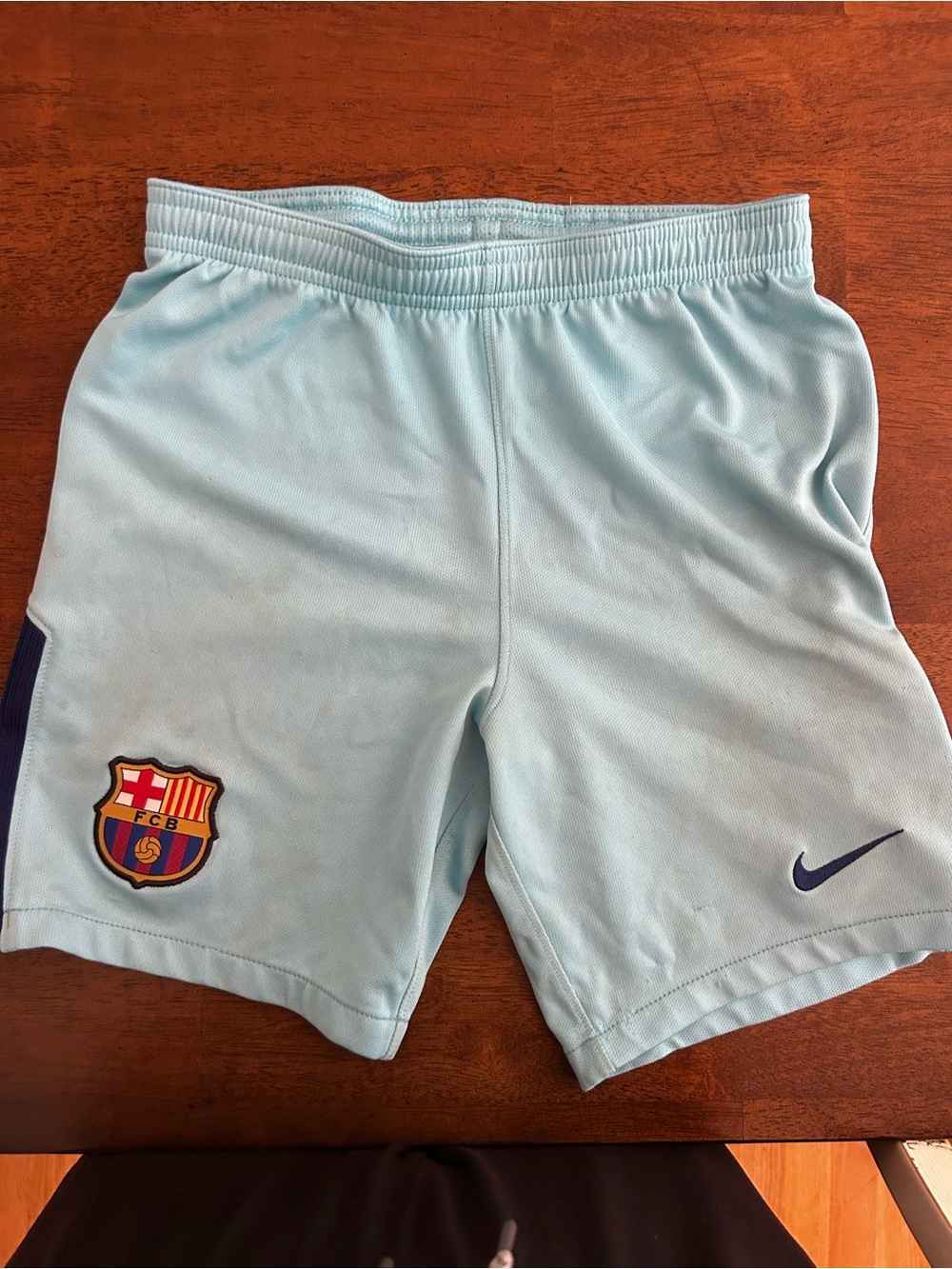 Nike FC Barcelona Light Blue kids Soccer Shorts
